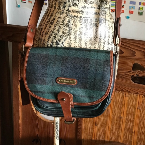 vintage ralph lauren plaid bag